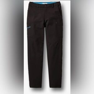 Amazon Men's Black Cargo Pants with Blue Accents